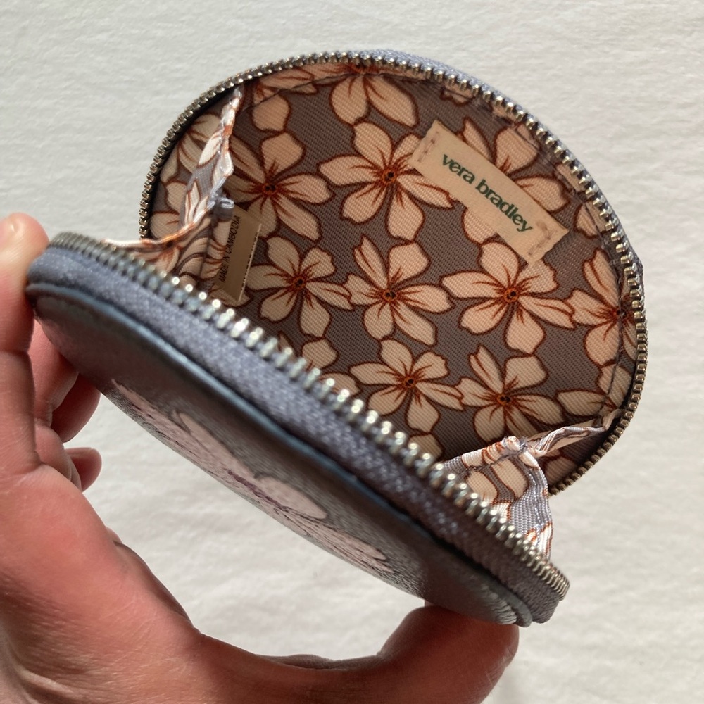 Vera Bradley Faux Leather Flower Coin Purse - Picture 10 of 10